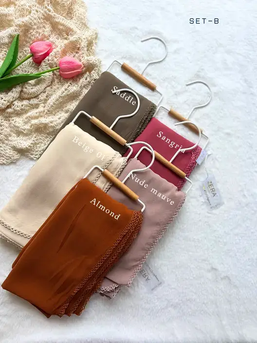 HeavyChiffon Crochet Hijab 2.1 meter