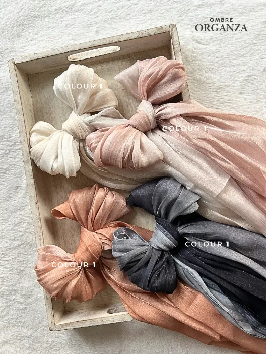 47 Premium Ombre Organza Hijab 2meter