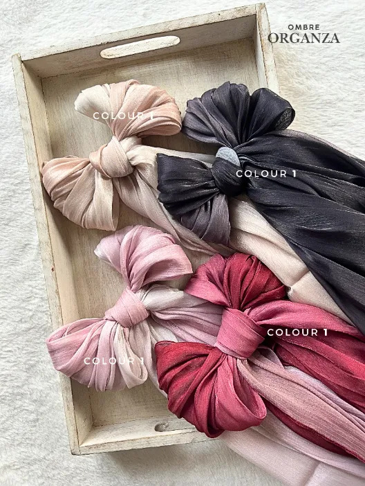 48 Premium Ombre Organza Hijab 2meter