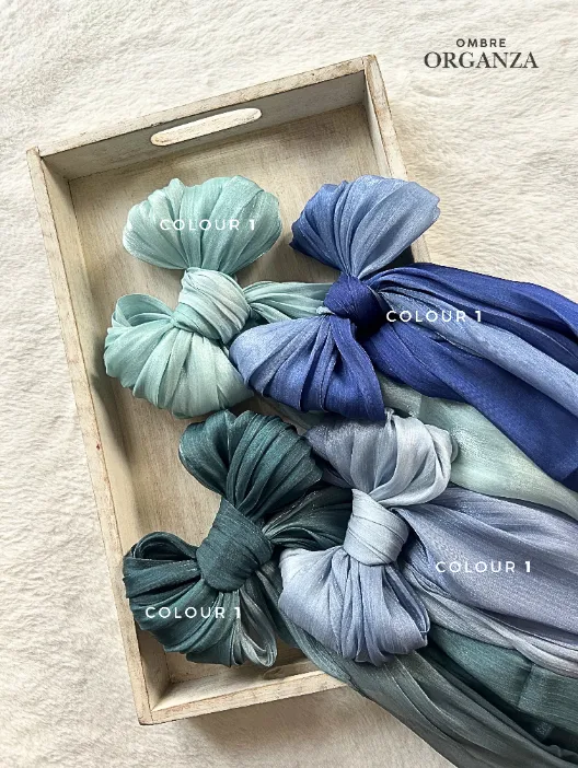 49 Premium Ombre Organza Hijab 2meter