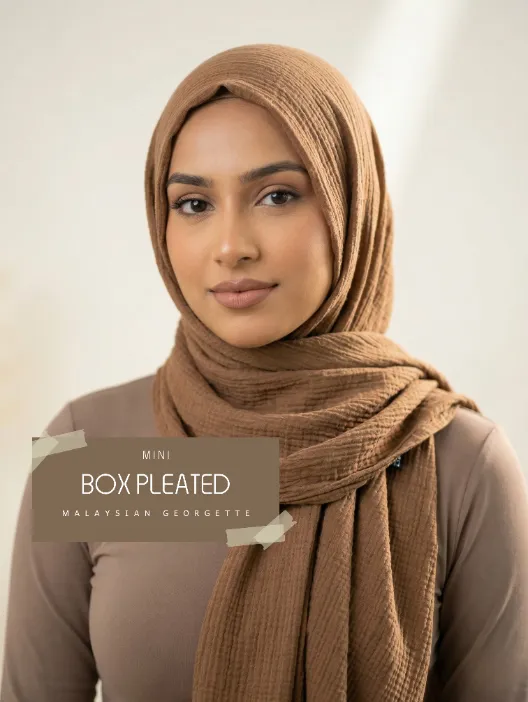 MINI BOX PLEATED CHIFFON HIJAB